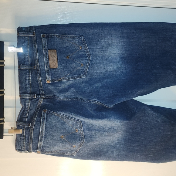 Wrangler Retro Relaxed Boot Stretch Denim Blue Jeans WRT20JH MENS Sze38x36 - Picture 6 of 6